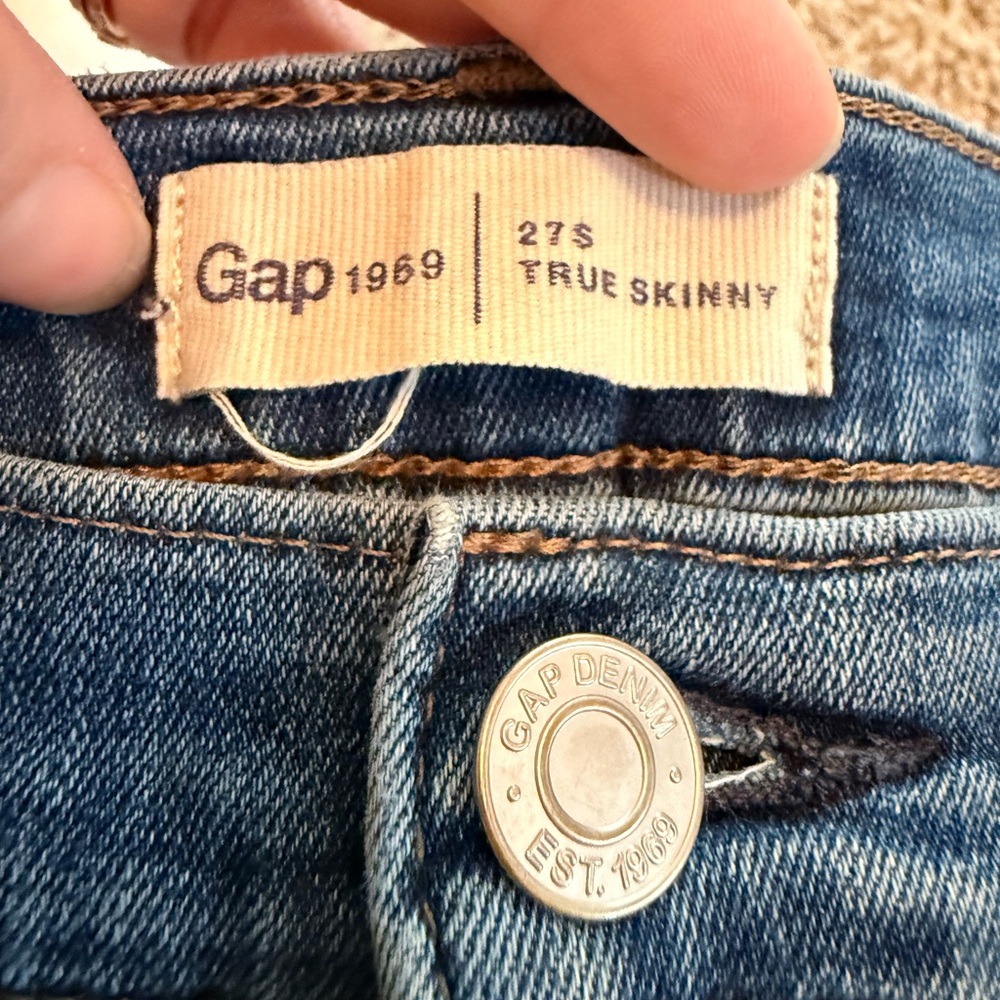GAP 1969 True Skinny Jeans in Blue Denim